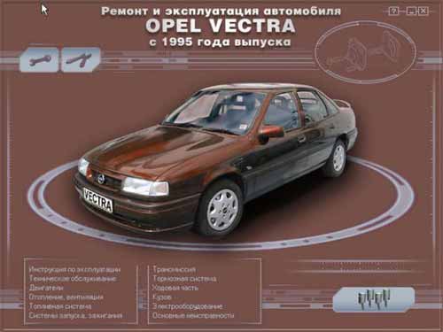 Мультимедийное руководство по ремонту и обслуживанию автомобиля Opel Vectra (1988 - 1995 г.)