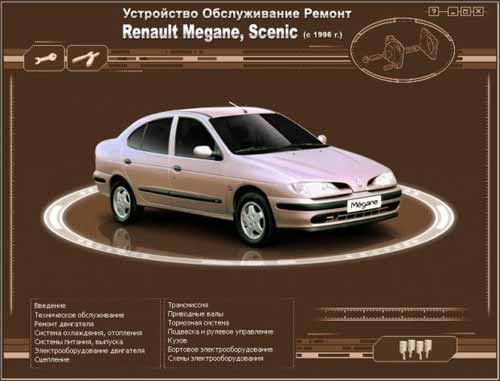 Мультимедийное руководство по Renault Megane, Scenic c 1996. Устройство, обслуживание, ремонт Renault Megane, Scenic c 1996 г. выпуска
