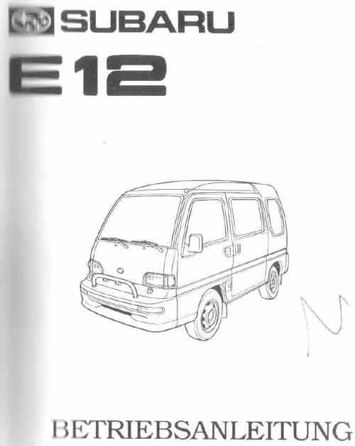 руководство по эксплуатации Subaru Libero E12